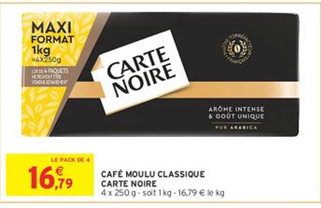 CAFÉ MOULU CLASSIQUE CARTE NOIRE