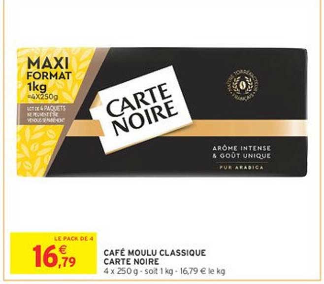 CAFÉ MOULU CLASSIQUE CARTE NOIRE