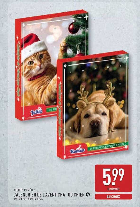 CALENDRIER DE L'AVENT CHAT OU CHIEN