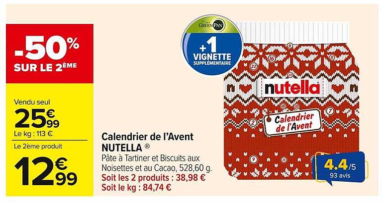 Calendrier de l’Avent NUTELLA ®