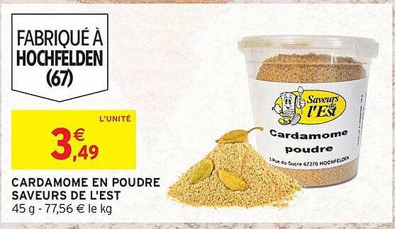 CARDAMOME EN POUDRE SAVEURS DE L'EST