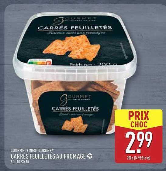 CARRÉS FEUILLETÉS AU FROMAGE