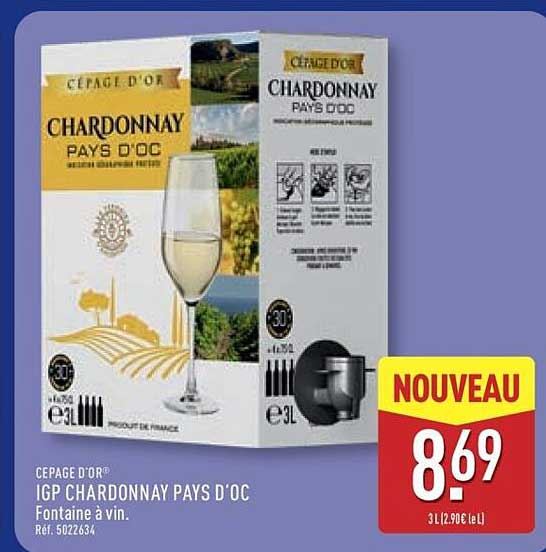 CEPAGE D'OR® IGP CHARDONNAY PAYS D'OC