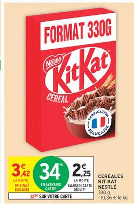 CÉRÉALES KIT KAT NESTLÉ 330 g