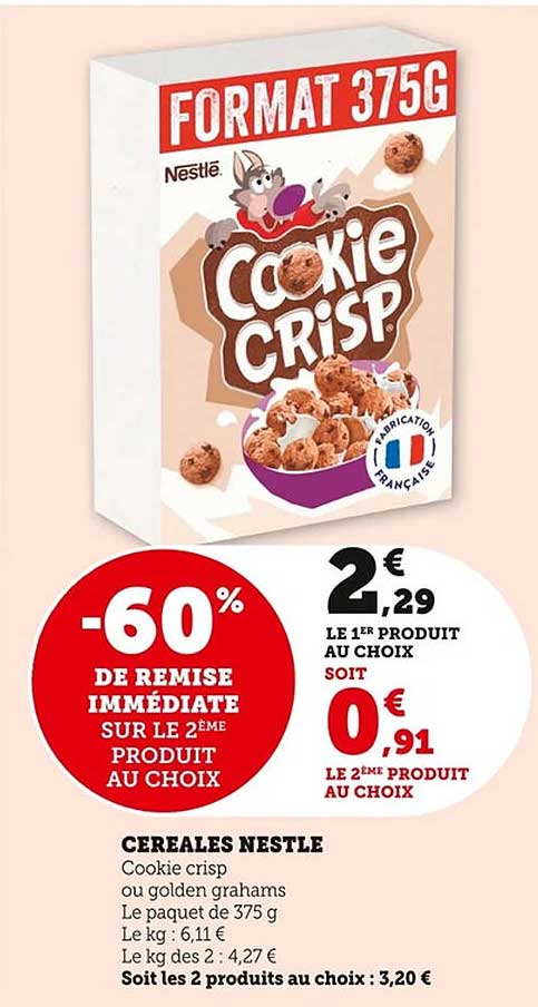 Céréales Nestlé Cookie Crisp