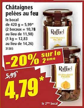 Châtaignes pelées au feu