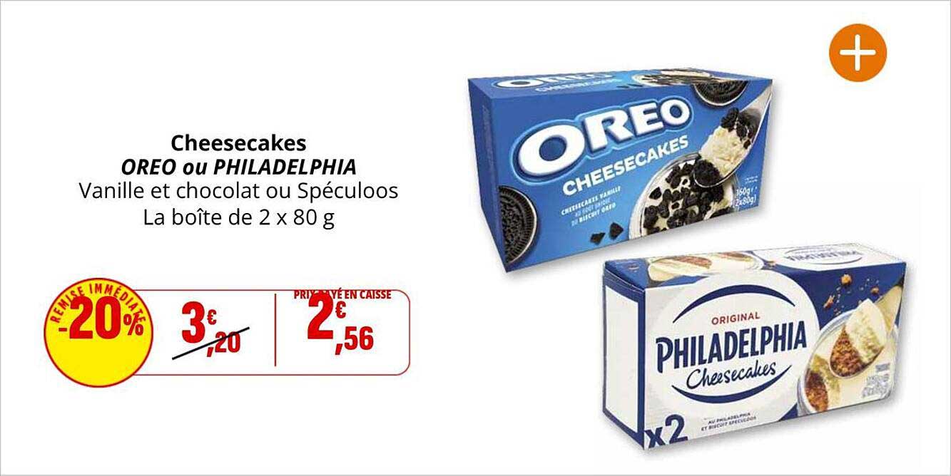 Cheesecakes OREO ou PHILADELPHIA