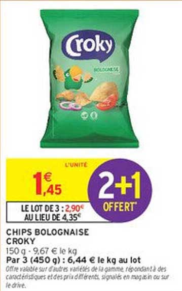 CHIPS BOLOGNAISE CROKY