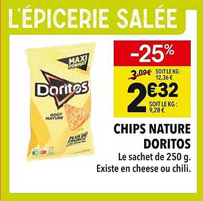 CHIPS NATURE DORITOS