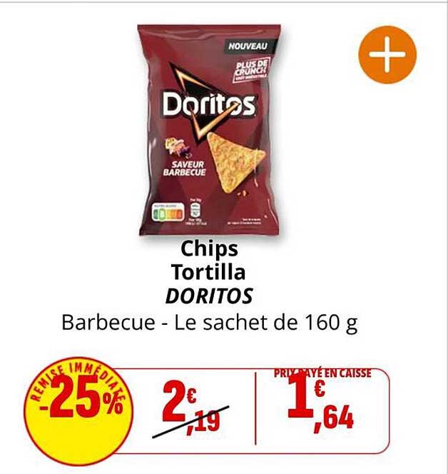 Chips Tortilla DORITOS - Saveur Barbecue