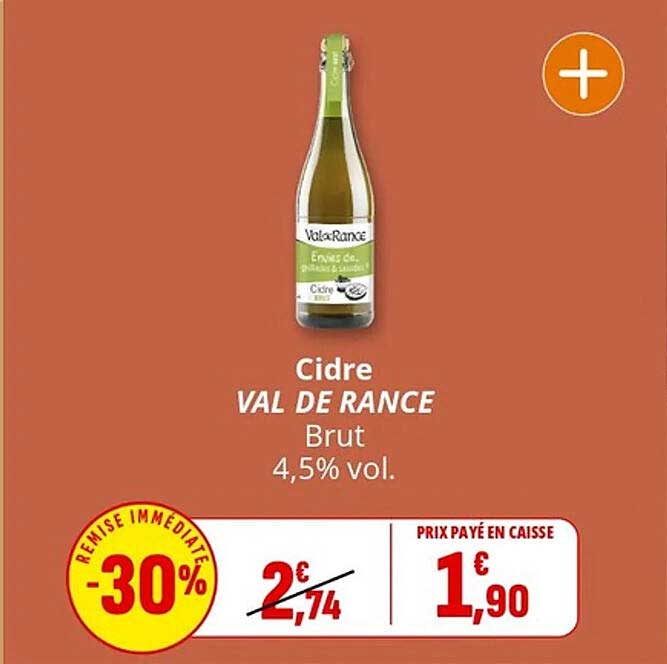 Cidre VAL DE RANCE Brut 4,5% vol.