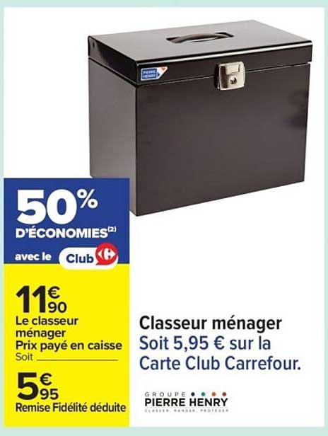 Classeur ménager