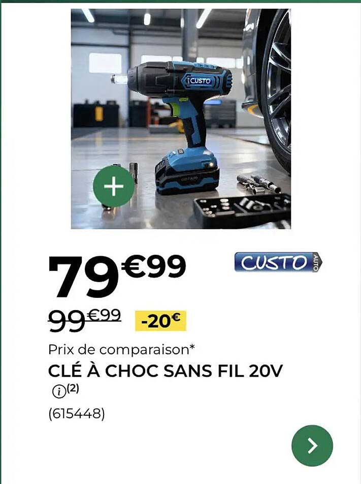 CLÉ À CHOC SANS FIL 20V