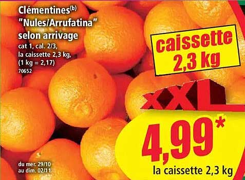 Clémentines "Nules/Arrufatina"