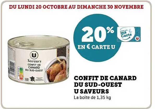 CONFIT DE CANARD DU SUD-OUEST U SAVEURS
