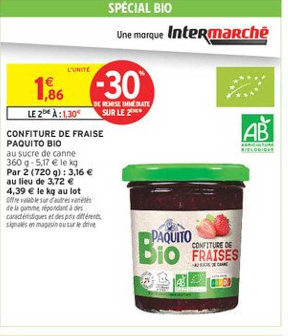 CONFITURE DE FRAISE PAQUITO BIO