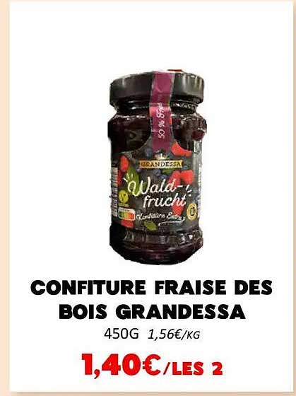 CONFITURE FRAISE DES BOIS GRANDESSA