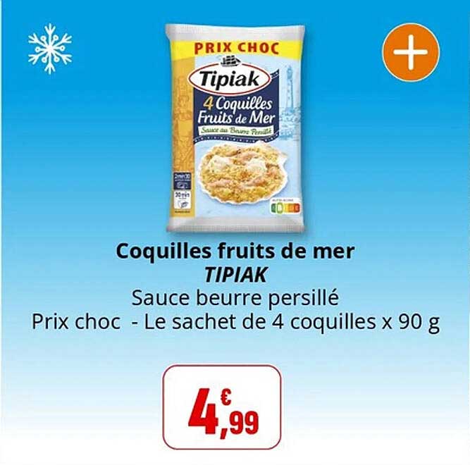 Coquilles fruits de mer TIPIAK