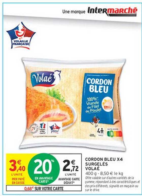 Cordon Bleu X4 Surgelés Volaé