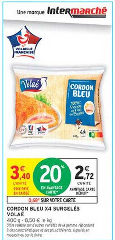 CORDON BLEU X4 SURGELÉS VOLAÉ