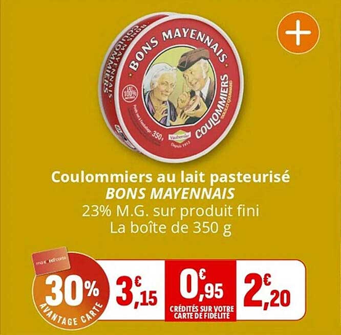 Coulommier au lait pasteurisé BON MAYENNAIS