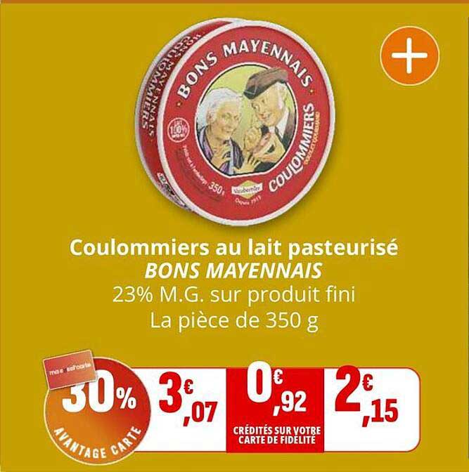 Coulommier au lait pasteurisé BONS MAYENNAIS