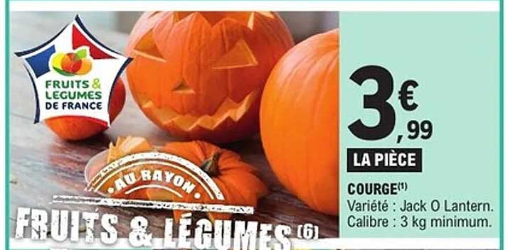 Courge Jack O Lantern - 3€99 la pièce