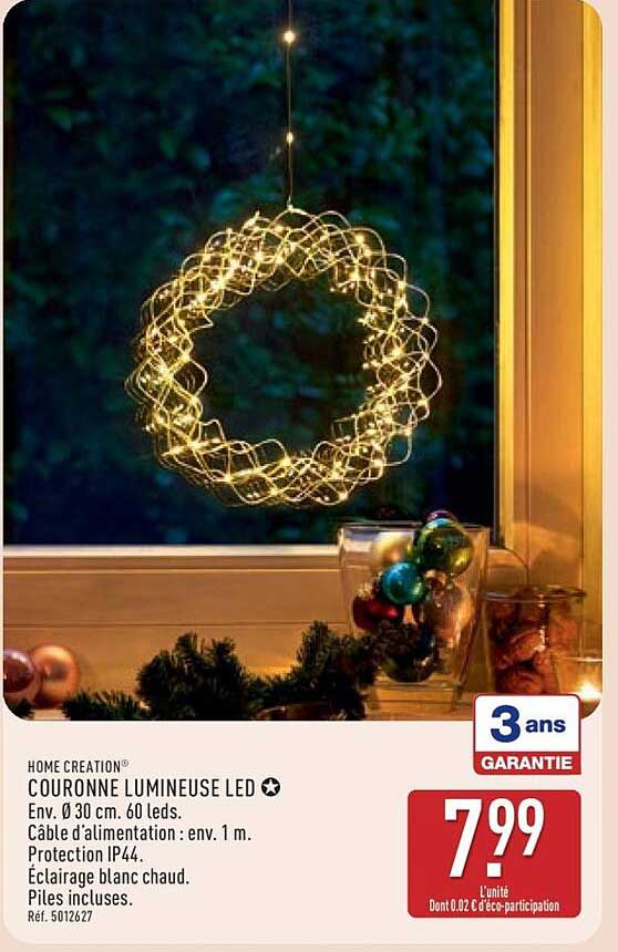 COURONNE LUMINEUSE LED