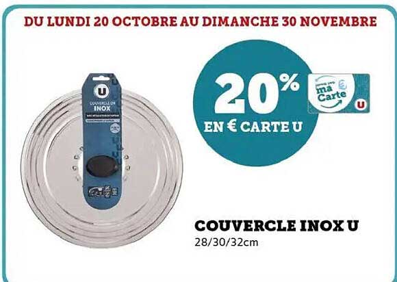 COUVERCLE INOX U 28/30/32cm