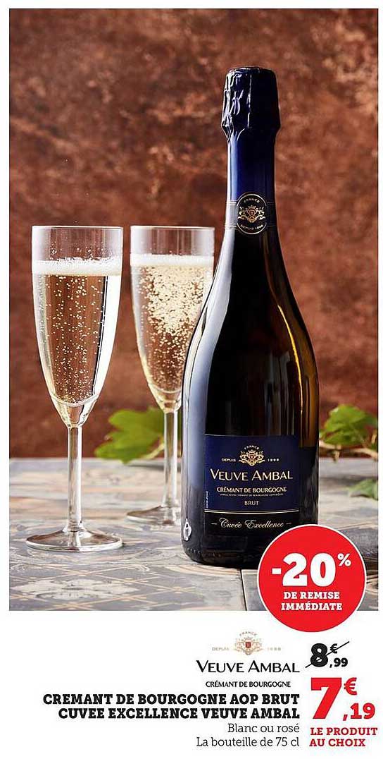 Cremant de Bourgogne AOP Brut Cuvée Excellence Veuve Ambal