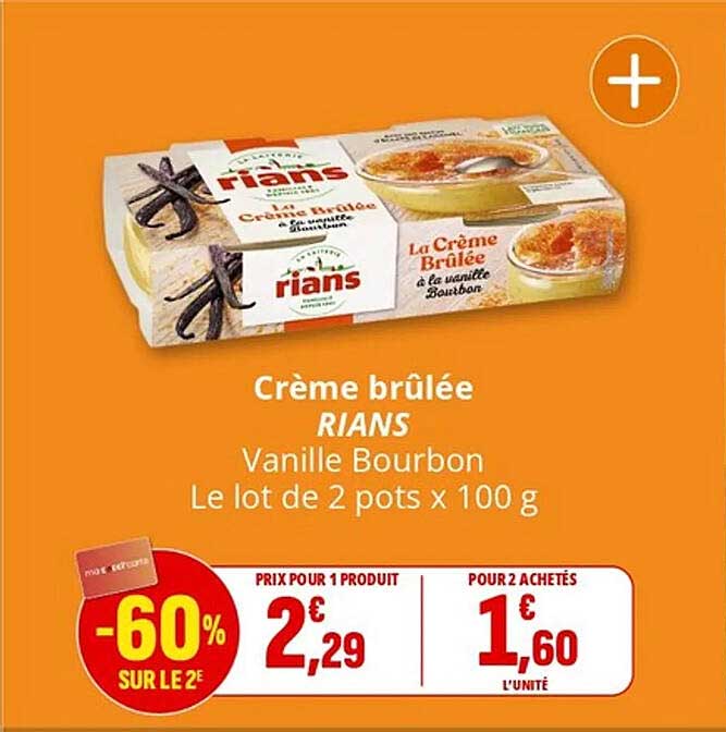Crème brûlée RIANS Vanille Bourbon