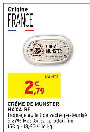 CRÈME DE MUNSTER HAXAIRE