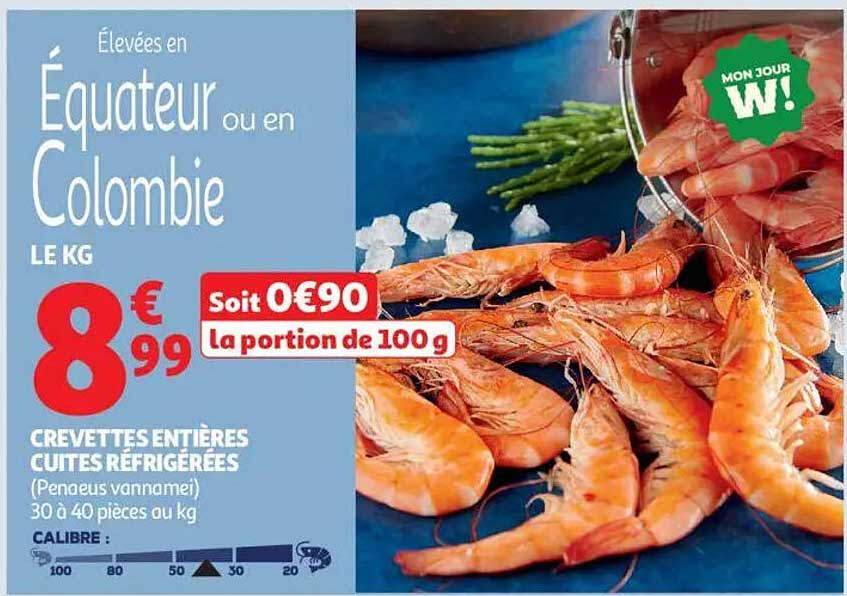 CREVETTES ENTIERES CUITES RÉFRIGÉRÉES
