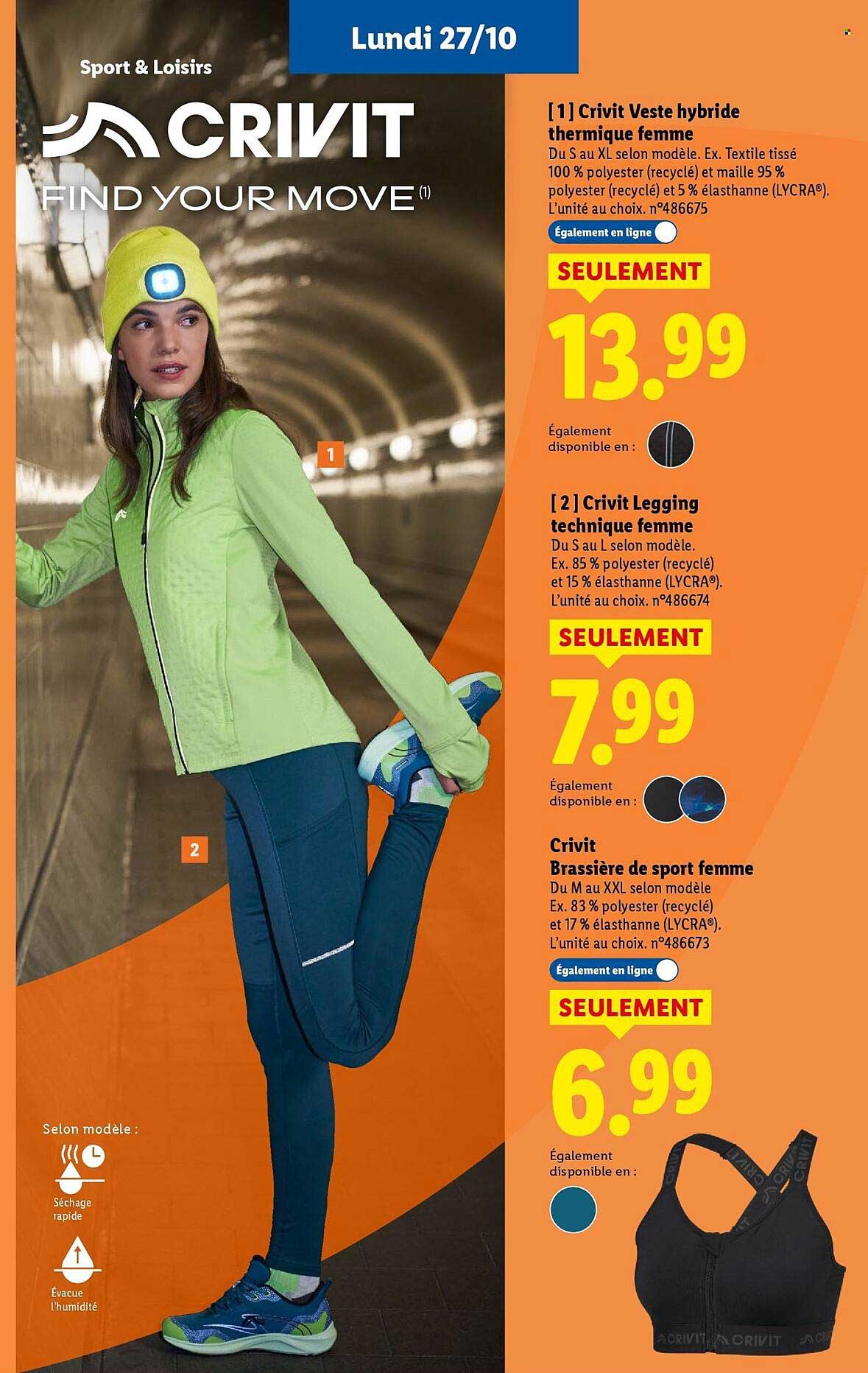 Crivit Veste hybride thermique femme