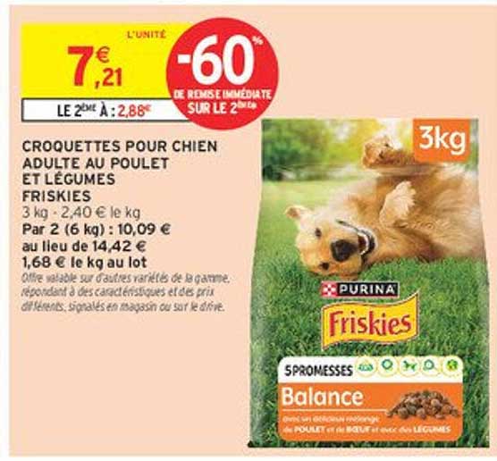 CROQUETTES POUR CHIEN ADULTE AU POULET ET LÉGUMES