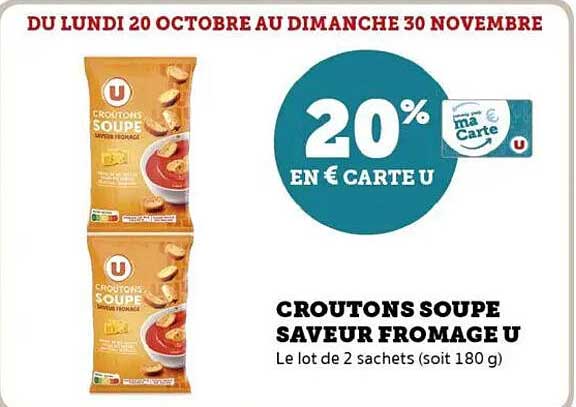CROUTONS SOUPE SAVEUR FROMAGE U