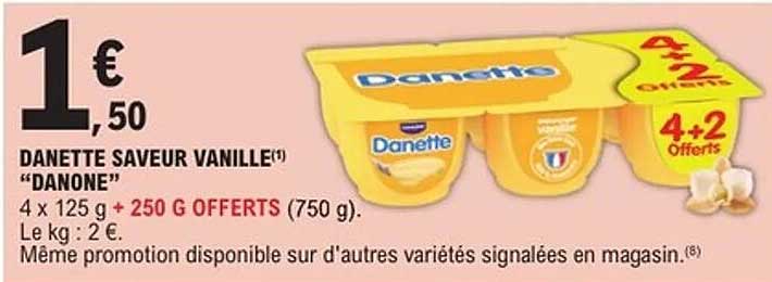 DANETTE SAVEUR VANILLE(*) "DANONE"