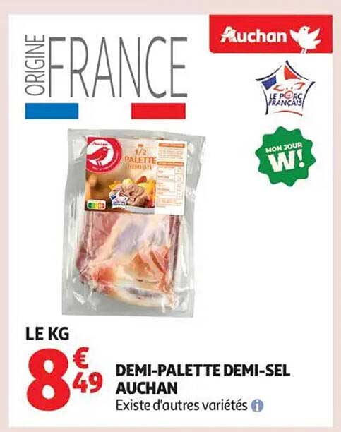 DEMI-PALETTE DEMI-SEL AUCHAN