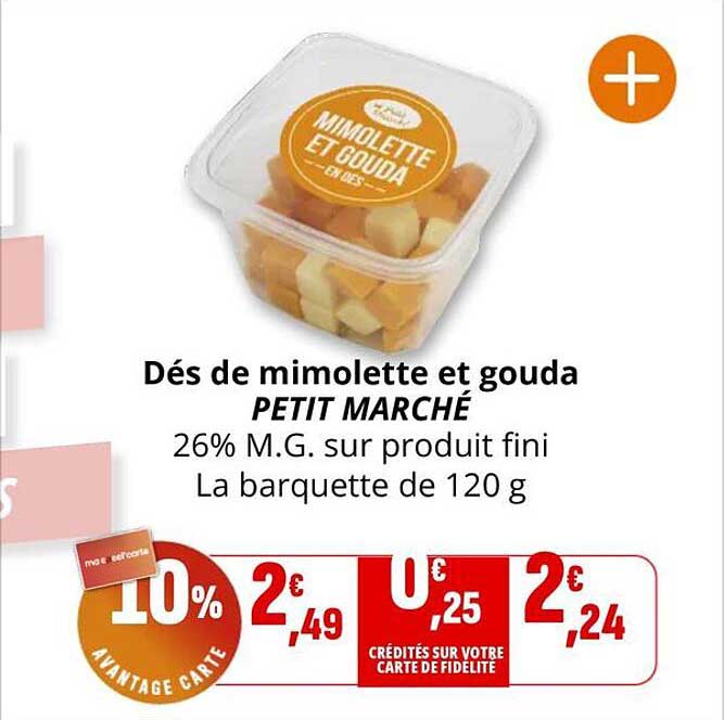 Dés de mimolette et gouda