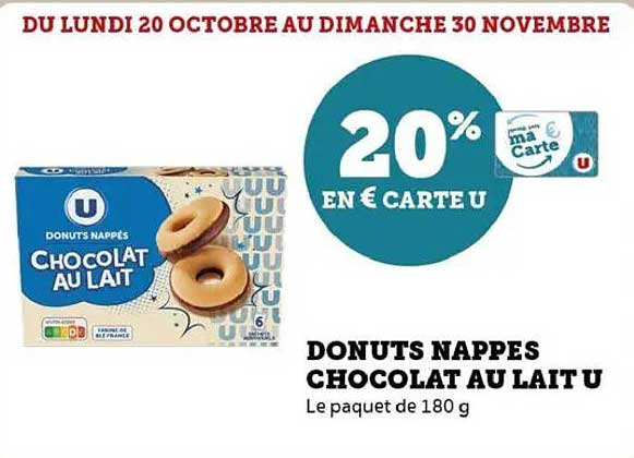 DONUTS NAPPES CHOCOLAT AU LAIT U