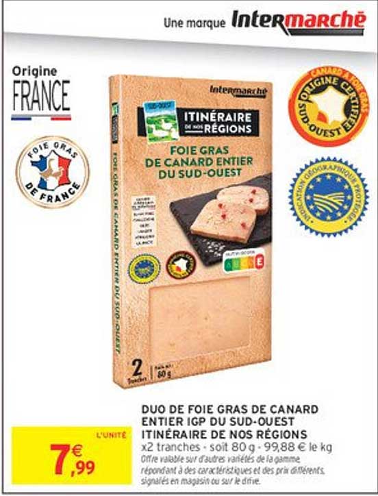 DUO DE FOIE GRAS DE CANARD ENTIER IGP DU SUD-OUEST ITINÉRAIRE DE NOS RÉGIONS