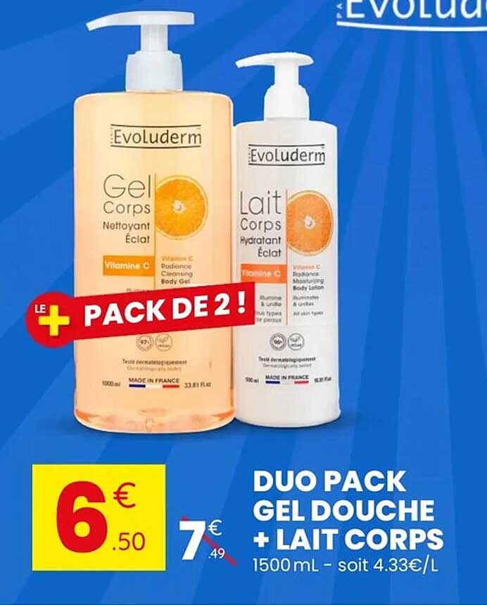 DUO PACK GEL DOUCHE + LAIT CORPS