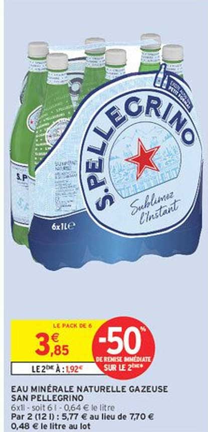 EAU MINÉRALE NATURELLE GAZEUSE SAN PELLEGRINO