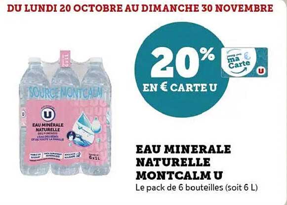 EAU MINERALE NATURELLE MONTCALM U