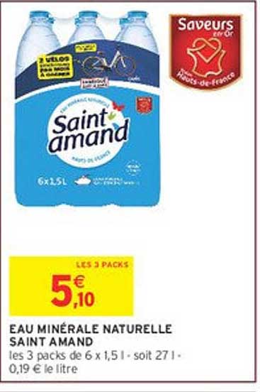 EAU MINÉRALE NATURELLE SAINT AMAND