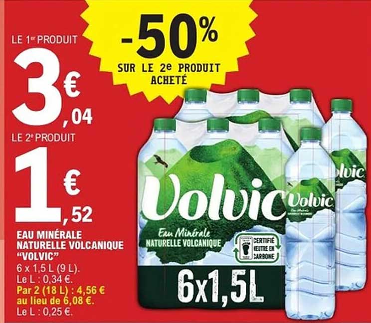 EAU MINÉRALE NATURELLE VOLCANIQUE "VOLVIC"
