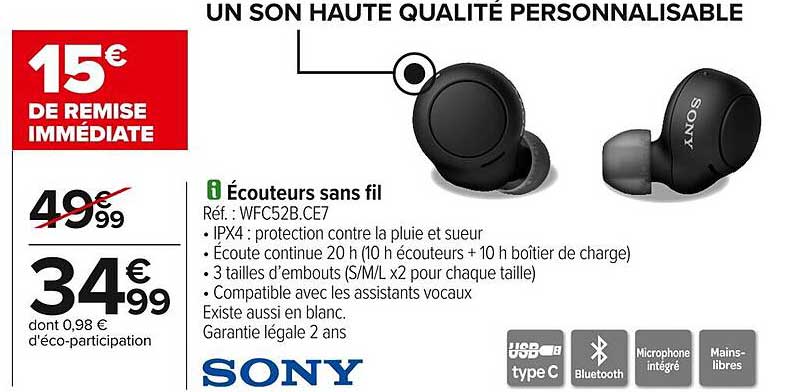 Écouteurs sans fil