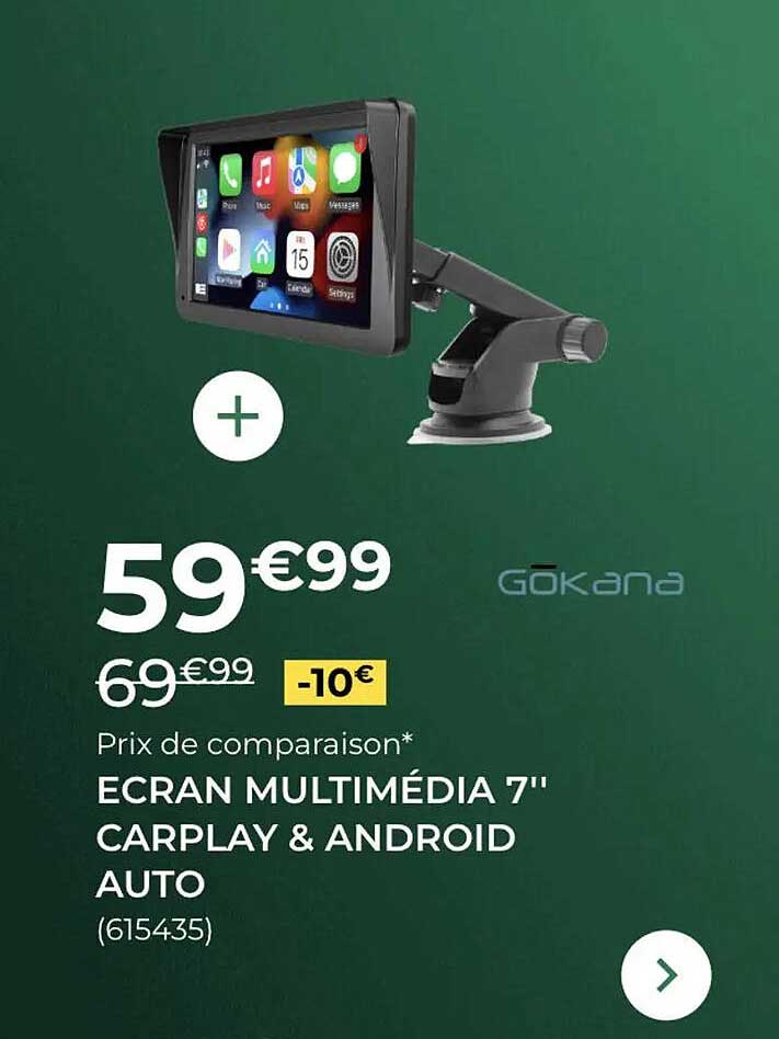 ÉCRAN MULTIMÉDIA 7'' CARPLAY & ANDROID AUTO