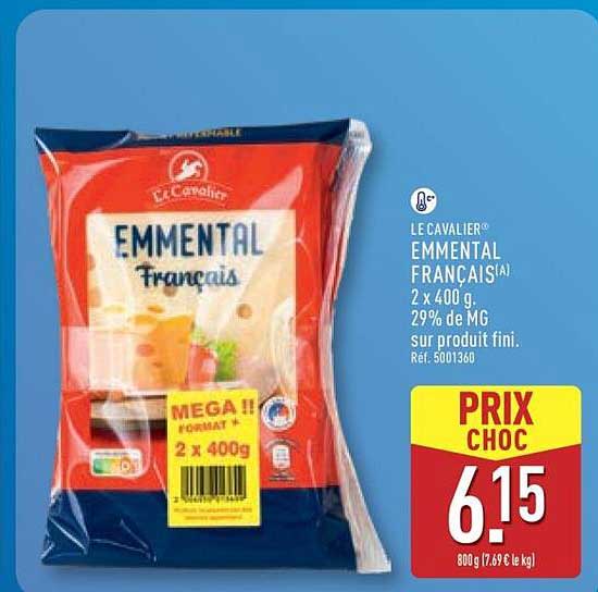EMMENTAL FRANÇAIS 2 x 400 g