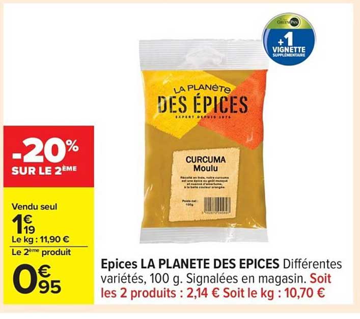 Épices LA PLANETE DES ÉPICES - Curcuma Moulu